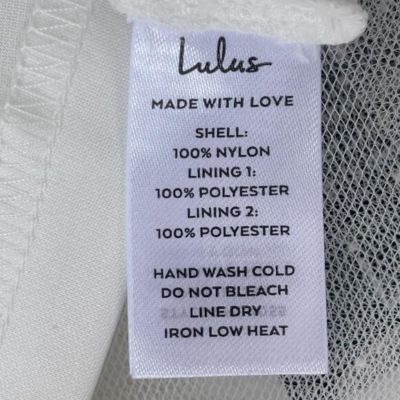 NWT Lulu's Exceptional Moments White Swiss Dot One-Shoulder Mini Dress Size S - Picture 11 of 11